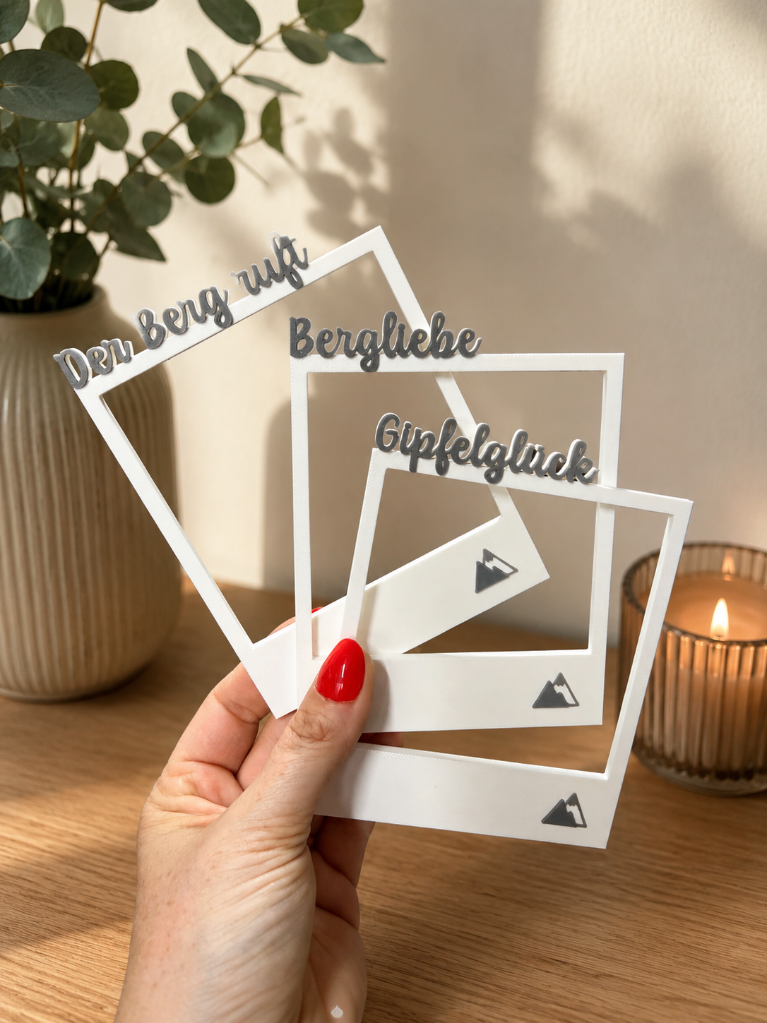 Fotorahmen Polaroid Bergliebe