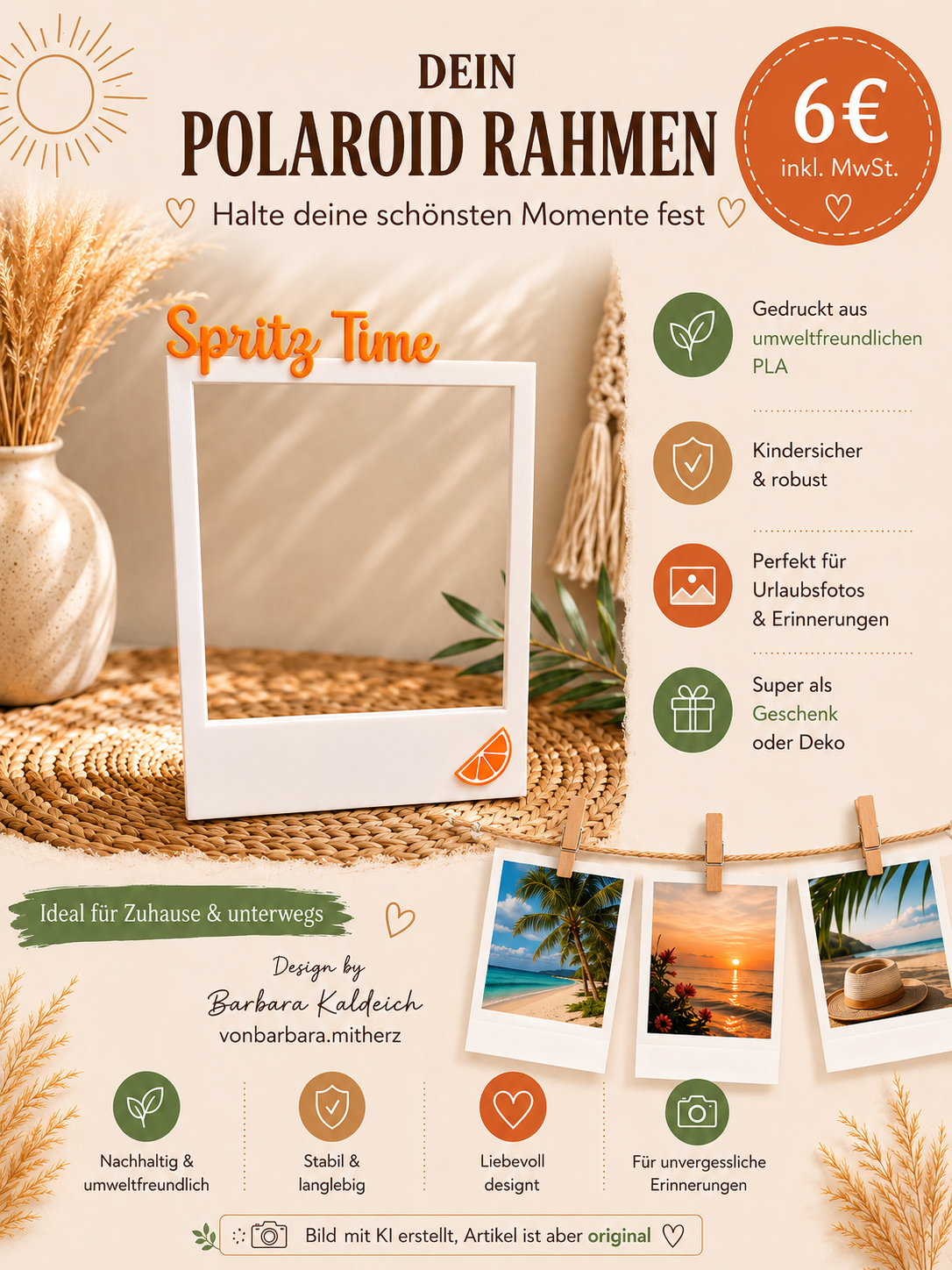 Fotorahmen Polaroid Spritz Time