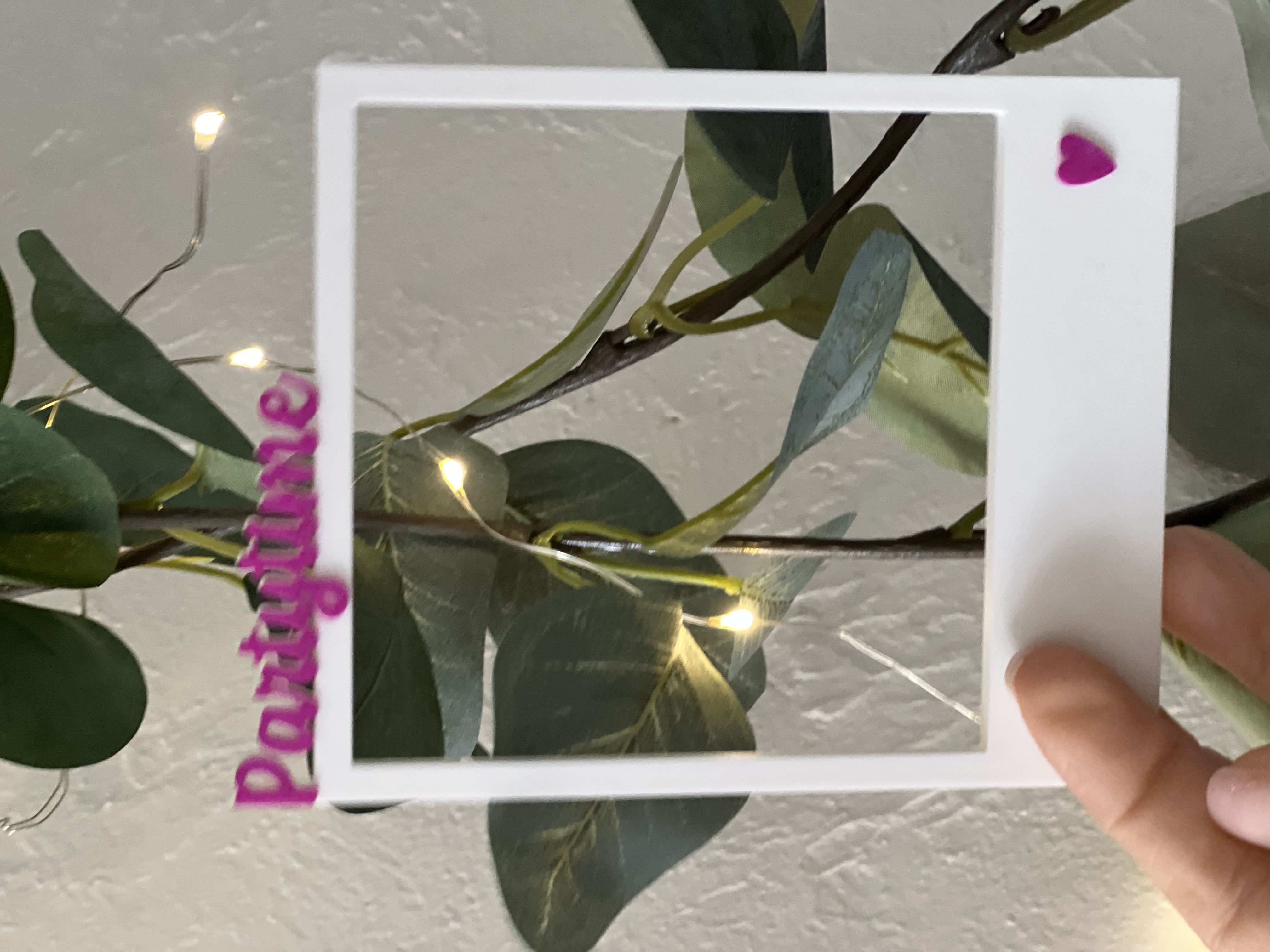 Fotorahmen Polaroid Selfie Bilderrahmen Partytime weiß-pink